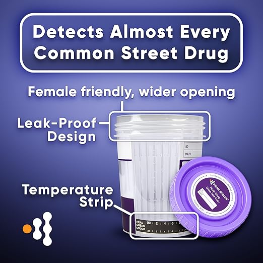 Prime Screen Drug Test Cup 18 Panel Kit (AMP,BAR,BUP,BZO,COC,mAMP,MDMA,MOP,MTD,OXY,PCP,TCA,THC, ETG, FTY, TRA, K2,TRA100) -[100 Pack]-CDOA-S1185EFTKK