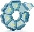Pill Organizer Weekly - Cute Medicine Pill Organizer 7 Day, Large Daily Pill Box for Travel, SHIJOINYU Pill Dispenser Case 1 Time a Day for Medication/Supplement/Fish Oil (Blue)