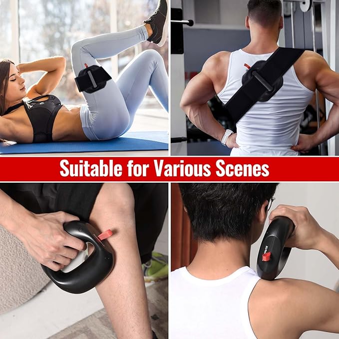 Massage Gun Deep Tissue Muscle Massage for Athletes, Back Massager Vibrating with 8 Modes, Portable Handheld Percussion Massager for Whole Body Relie, Gift for Men Women Fitness & Relaxation