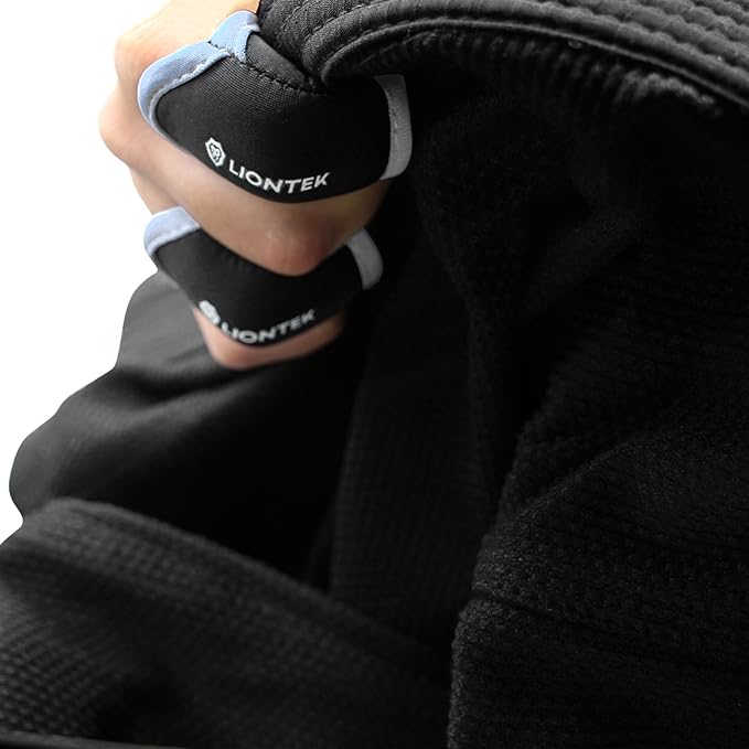 LIONTEK Single Finger Sleeve Pair - Sports Compression Finger Sleeve for BJJ, MMA, Basketball, Weight Lifting, and More