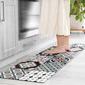 Ashler Kitchen Mats Cushioned Anti-Fatigue Kitchen Rugs, Non-Slip Waterproof Kitchen Floor Mats, Ergonomic Comfort Foam Standing Rug for Kitchen, Office, Floor, Laundry, Sink, 17x47 in, Black