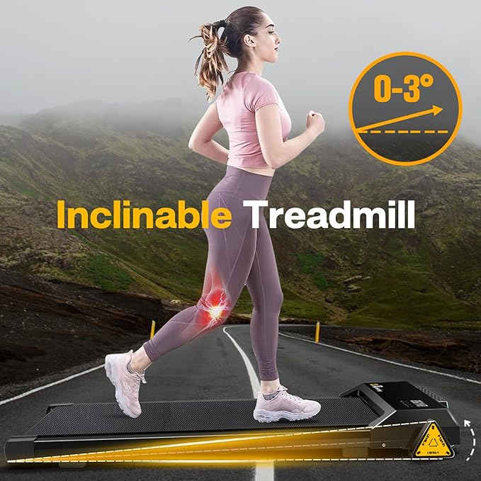 Under Desk Treadmill, Walking Pad for Home/Office, Portable Walking Treadmill 2.5HP, Walking Jogging Machine with 265 lbs Weight Capacity Remote Control LED Display