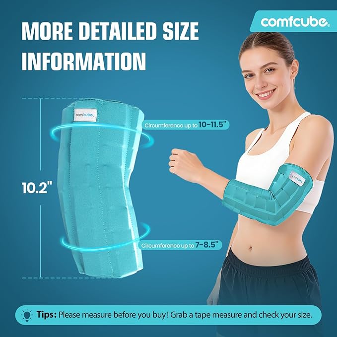 Elbow Ice Pack Wrap for Tendonitis & Tennis Elbow, 2 Hours Long Lasting Cold Compression Flexible Ice Pack Sleeve, Pain Relief for Golfers Arm, Arthritis, Injuries