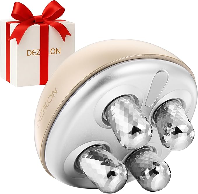 Microcurrent Facial Device, Face Massager Tool, Eye and Neck Massager, Face Roller, Beauty Tools for Relaxing Facial Massage and Skin Care Routine, Gold Color
