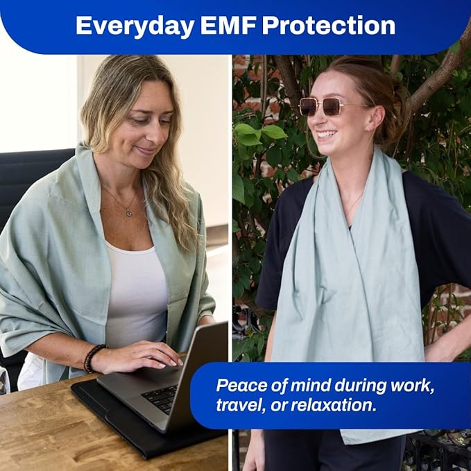 DefenderShield® EMF 5th Generation Wireless Emission Radiation Protection Shielding Scarf - One Size for Men and Women