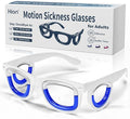 Hion Adult Anti- Motion Sickness Smart Glasses, Ultra-Light Portable Nausea Relief Liquid Glasses, Carsickness Airsickness Seasickness Glasses, Kids Travel/Cruise Essentials（White