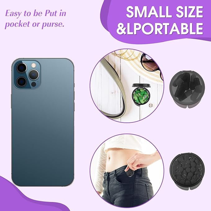 35 Pcs Mini Pill Organizer Portable Travel Pill Box Small Plastic Storage Containers Cute Pill Container Holder Round Pill Case Earplug Case Medicine Dispenser for Pocket Purse
