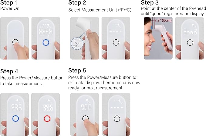 Innovo Medical Deluxe Fingertip Pulse Oximeter and Touchless Digital Forehead Thermometer Bundle
