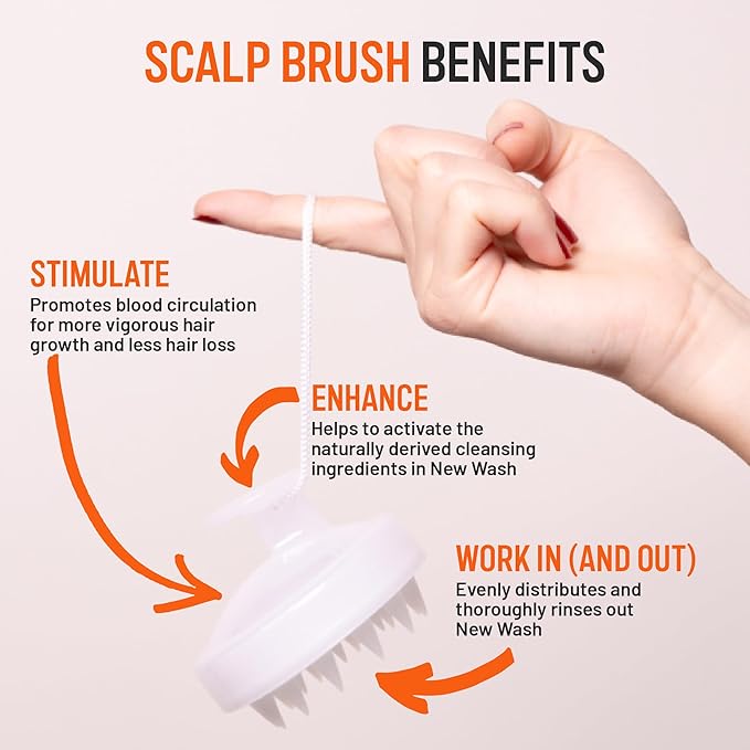 Hairstory Massaging Scalp Brush, Soothing Scalp Brush, Pair with New Wash Cleansing Cream, Promotes Deep Clean & Scalp Health