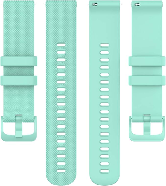 Compatible with Garmin Venu Sq Bands for Women Men, 20mm Quick Release Silicone Replacement Band Wristbands Straps Bracelet Fit for Garmin Vivoactive 3 Music, Forerunner 245 645 (Mint)