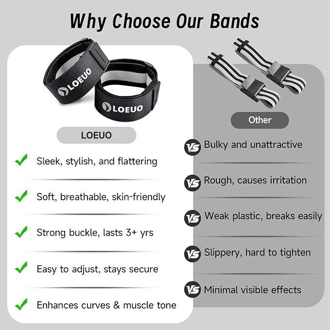 Booty Bands for Working Out Glutes, Adjustable Blood Flow Restriction Bands with Non Slip for Workout Butt & Thigh Building, Occlusion Bands for Women and Men Glutes Easy to Carry