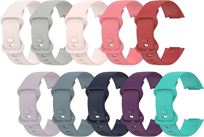 Compatible Soft Silicone Bands Sports Wristbands Replacement for Fitbit Charge 5&Charge 6 Advanced Fitness & Health Tracker Accessories Small/Large Watchbands
