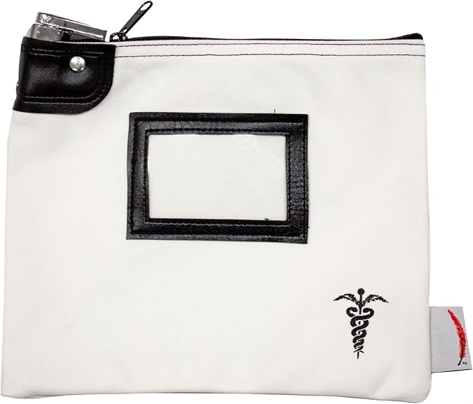 Medication Organizer Key Lock Bag with Cardholder, Travel Pill Organizer, Heavy Duty Medicine Lock System, Pill Pouch, 8 x 10 Inch