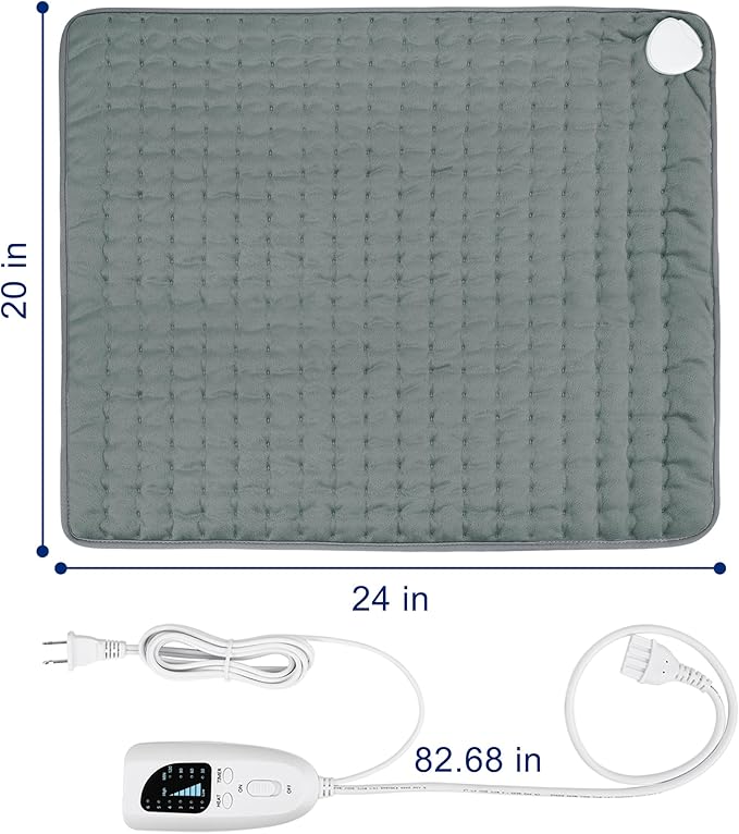 Electric Heating pad for Back Neck Shoulder Knee Arms Legs- Electric Heat Pads with 6 Heat Settings & Auto Shut Off &Dry/Moist Heat Heating Pad for Birthday Mother Father Girl Men Women