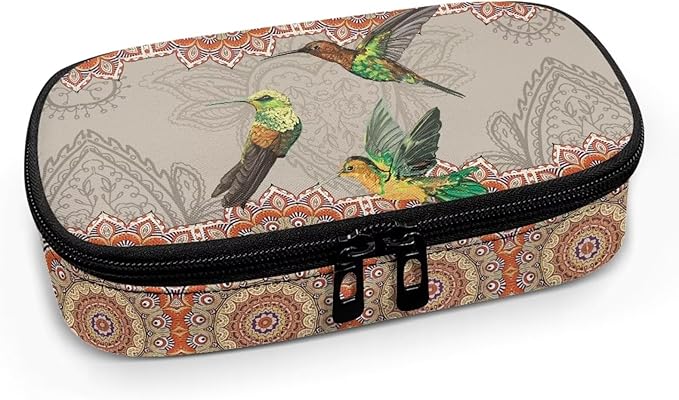 Boho Hummingbird Insulin Cooler Travel Case,Diabetes Carrying Bag for Supplies Keep Medicine Cool While Traveling,Insulin Vial Protector Cooling kit for Storage,Mini Insulated Pack