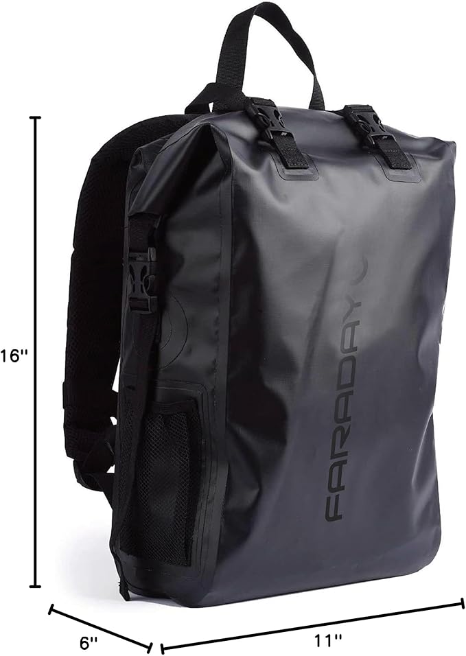 Faraday Defense Waterproof Faraday DRY Bag - 17L Backpack - Fast, Easy Access for Device Shielding - Protect Data and Devices From Hacking, Tracking, EMP