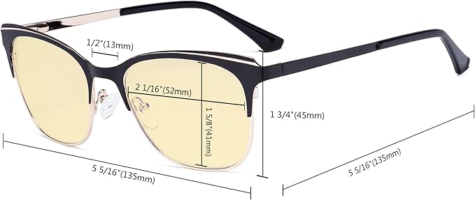 Eyekepper Blue Light Glasses - Square Digital Eyeglasses for Women Blocking Computer Screen UV Rays