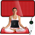 253 LEDs Red Light Therapy Mat for Full Body, 24" x 12" TPU Infrared Light Therapy, 3-in-1 LEDs (660nm & 850nm) Premium Foldable Mat with Timer Controller & Pulse Modes for Home Use, 48W