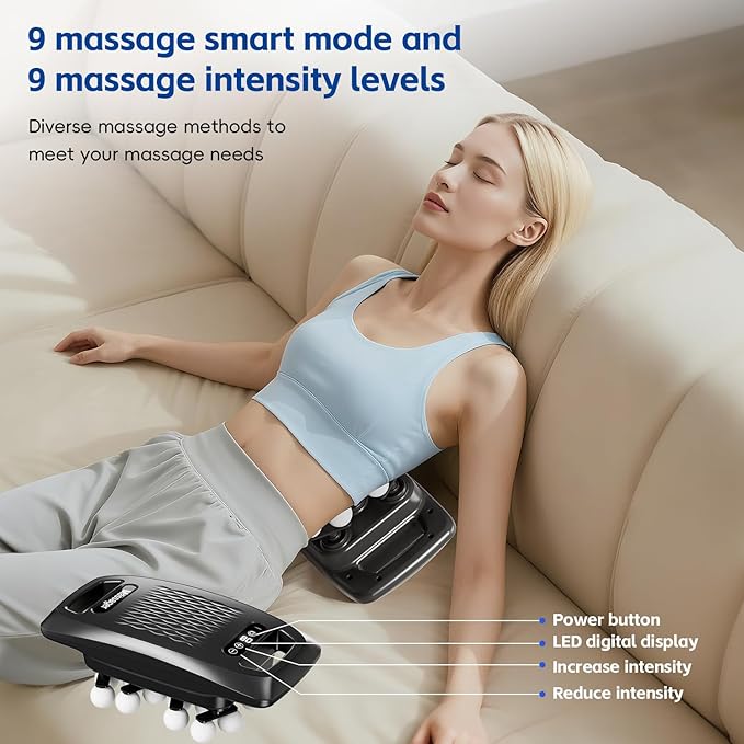 cotsoco 20-Head Massage Gun Set, Deep Tissue Percussion Massager with 9 Modes and 9 Intensities, Quiet Handheld Muscle Massager for Back, Shoulders, Legs, Foot & Body Pain Relief
