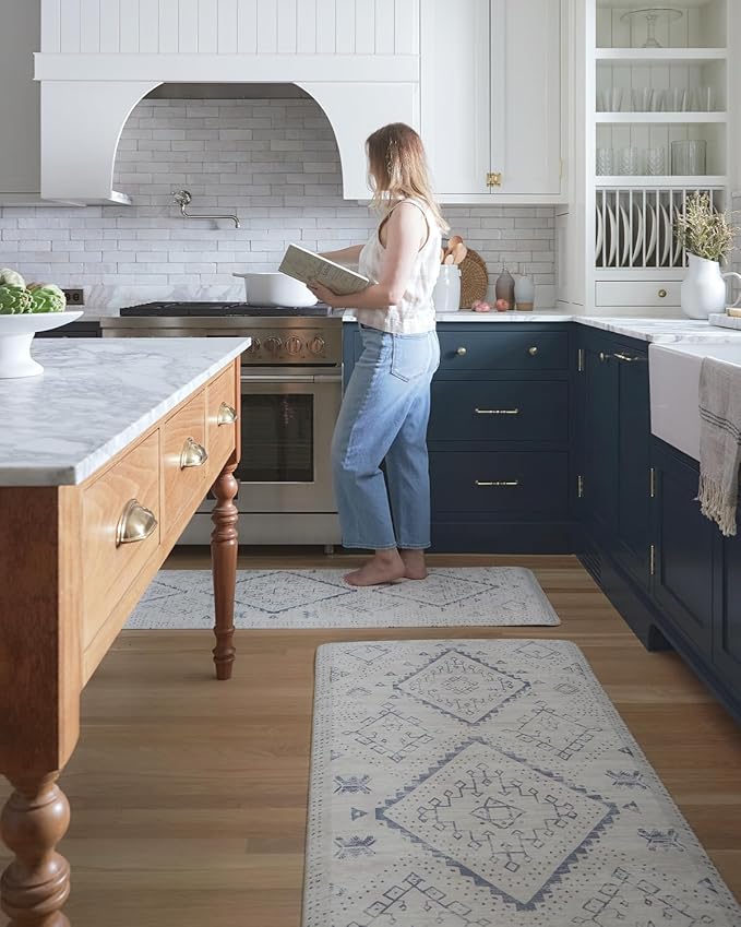 House of Noa Nama Standing Mat – Anti-Fatigue Cushioned Kitchen Mats for Floor | Ergonomic Bounce-Back Foam Kitchen Mats | Anti-Fatigue Mats for Kitchen & Standing | Ula Windmill | 22" x 72"