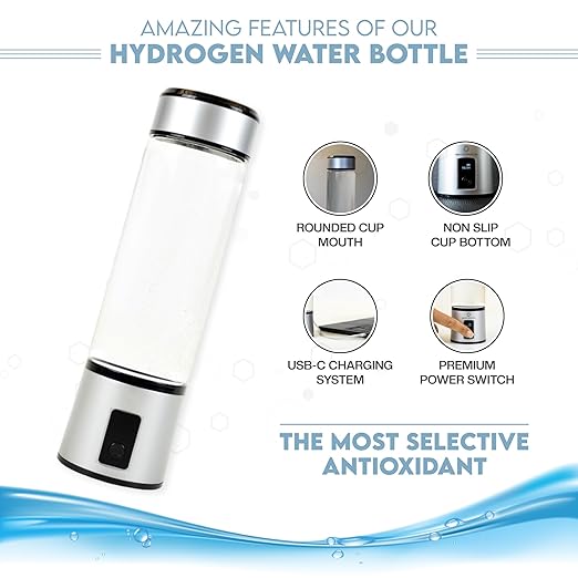 Hydrogen Water Bottle | 5 PPM & SPE 2024 Technology | Hydrogen Water Generator | Pure Hydrogen Water Generator | Advanced Hydrogen Water Bottle