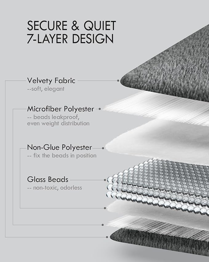 Kaisa Weighted Lap Blanket 3 lbs 23" x 29", Cozy Luxury Crystal Velvet Small Weighted Blanket for Adults, Portable Travel Weighted Blanket for Relaxation, All-Season Blanket, Machine Washable, Gray