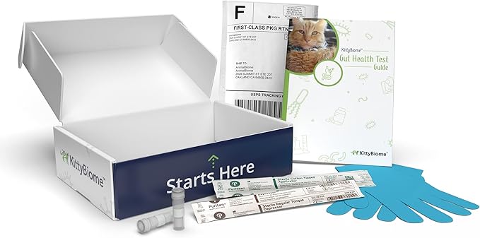 AnimalBiome Cat Gut Health Test – KittyBiome At Home Stool Testing Kit, Feline Fecal Analysis for Digestive Issues, Diarrhea & Allergy Insights w/Personalized Report & Custom Plan (Cats in US)