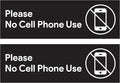 2pcs No Cell Phone Use Sign Stickers | No Phone Zone Sign, Please Silence Your Cell Phone | Signage for Classroom, Appointment Waiting Room, Wedding, Medical Office, Customer Service, Restroom