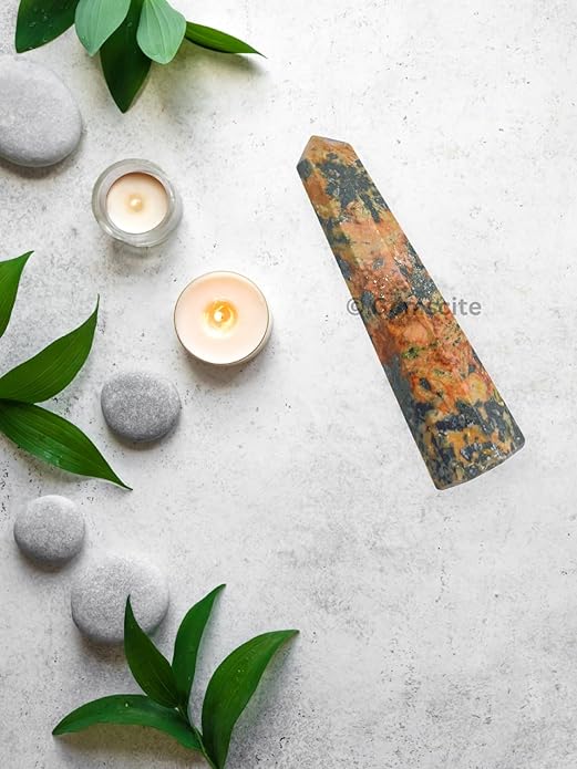 WholesaleGemShop 3 Inch Gemstones Obelisk Tower Jumbo Facet Aura Rock Crystal Natural Polished Earth Wand Spirit