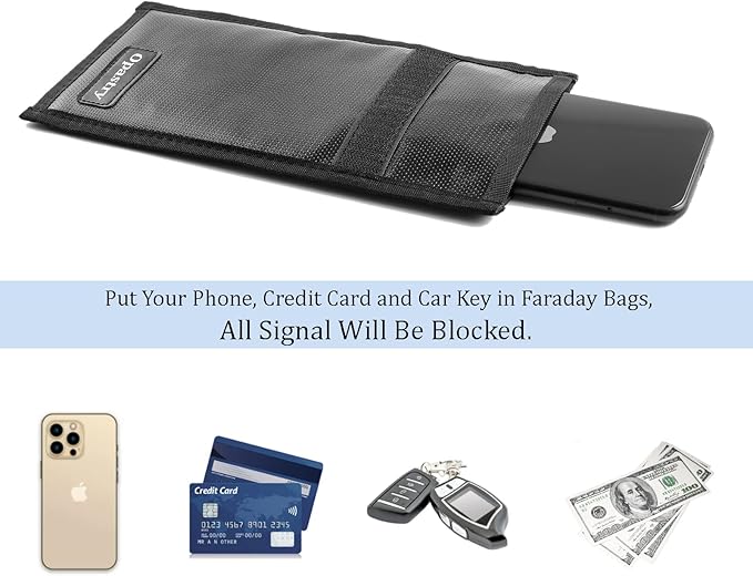 Faraday Bags Military-Grade Shield Bag 15L, Waterproof Faraday Cage with 2Pcs Faraday Pouch, Signal Blocking Faraday Dry Bag, Anti-Tracking Faraday Bags