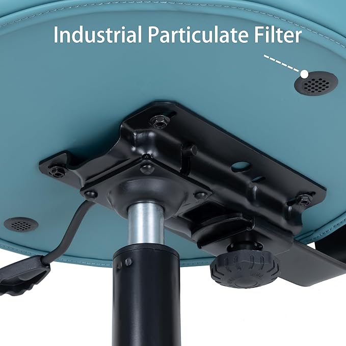 TAKE UR SEAT® Economical Multi-Purpose Medical Spa Drafting Stool with Adjustable seat and Back Height. Advanced Fabric seat Cover is Easy to Clean. Glide (Tall Bench Height Blue)