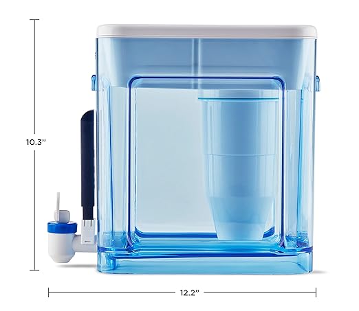 ZeroWater 22-Cup 5-Stage Water Filter Dispenser with Instant Read Out - 0 TDS for Improved Tap Water Taste - IAPMO Certified to Reduce Lead, Chromium, and PFOA/PFOS