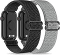2 Pack Stretchy 16mm Nylon Bands Compatible with FITVII HM08/MorePro HM08/Amzhero-Runfit D26/KALINCO Slim Fitness Tracker