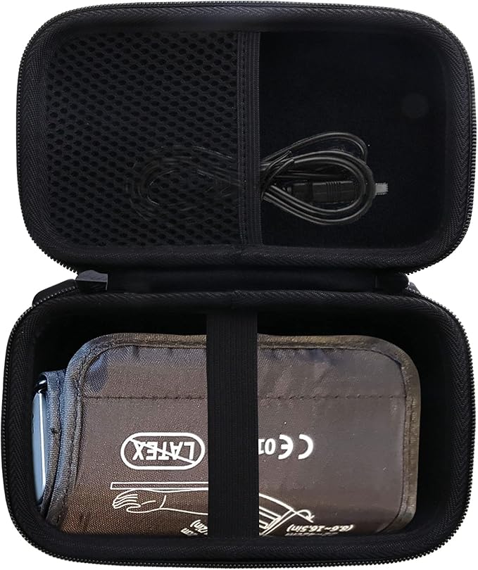 Hard EVA Carrying Case Compatible with Lovia/Wellue Smart Blood Pressure Monitor,Upper Arm Cuff BP Machine Storage case.