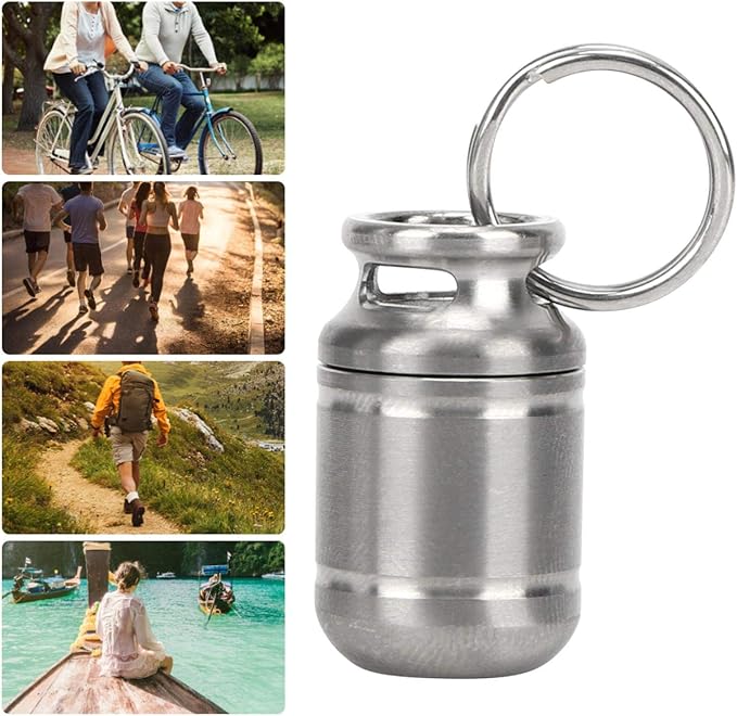 Box Case Alloy Box Case Keychain Holder Container Bottle (s)