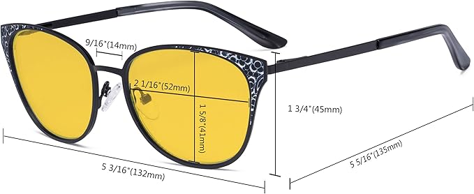 Eyekepper Oversize Butterfly Design Blue Light Glasses - Computer Screen Eyegalsses Women