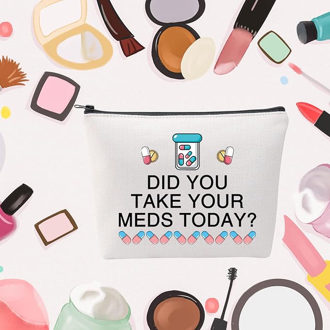 MNIGIU Funny Medicine Bag Did You Take Your Meds Today Meds Bag Drug Storage Bag for Medicine Pill Tablet Weekly Bottle