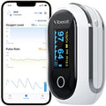 Vibeat Rechargeable Oxygen Meter Finger Pulse Oximeter, Bluetooth Fingertip Blood Oxygen Saturation Monitor with Pulse Rate, Batteries and Lanyard Included, Free APP