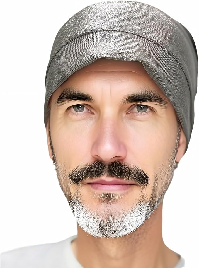 EMF Protection Beanies Cap,Unisex Faraday Hat,Fabric Silver Liner Blocks 99.9% EMF,5G,WiFi,Radiation Protection Cap