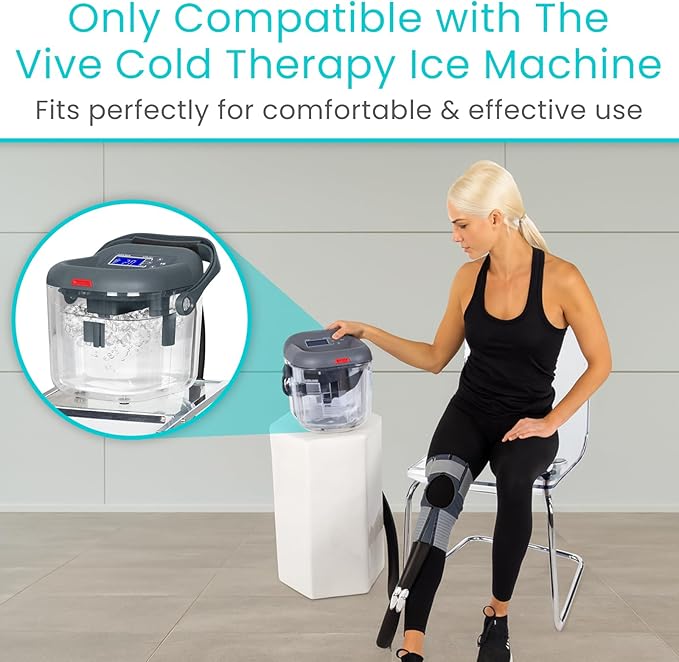 Vive Cold Therapy Machine Replacement Pads for Knee - Flexible Ergonomic Reusable Padding for Ice Cold Therapy - Pain Relief System - Knee Adjustable Device Accessory to Reduce Swelling (Pads Only)