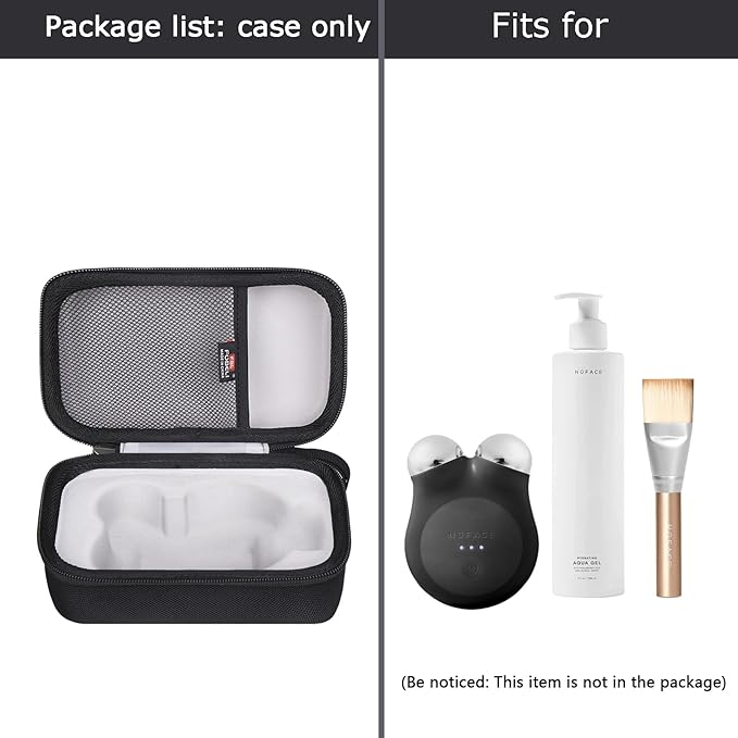 FBLFOBELI Hard Travel Case for NuFACE MINI+ Starter Kit, Hunvva EP-300 Mini Microcurrent Facial Device (Case Only) (Black)