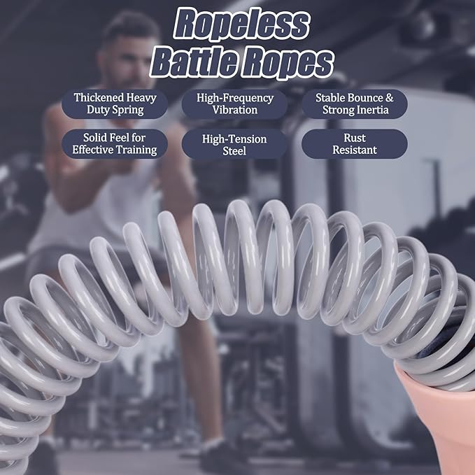 Weighted Ropeless Battle Ropes for Home Gym, Heavy Duty Portable Cordless Battle Ropes for Home and Outdoors，Workout Exercise Rope for Women and Men,2PCS