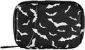 Pill Box Halloween Bats 7 Day Pill Case Travel Pill Organizer Bag with Zipper Portable Weekly Vitamin Medicine Supplement Holder Pouch Bag