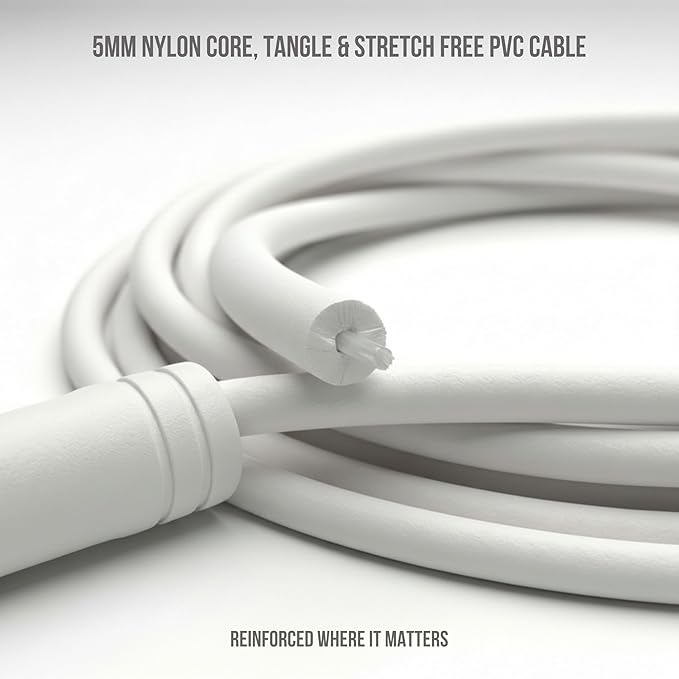 Elevate Rope Professional Beaded Jump Rope - 3m Adjustable, Quality Beads & Poly Cord - For Freestyle, Cardio & Tricks - All Levels & Indoor/Outdoor Use