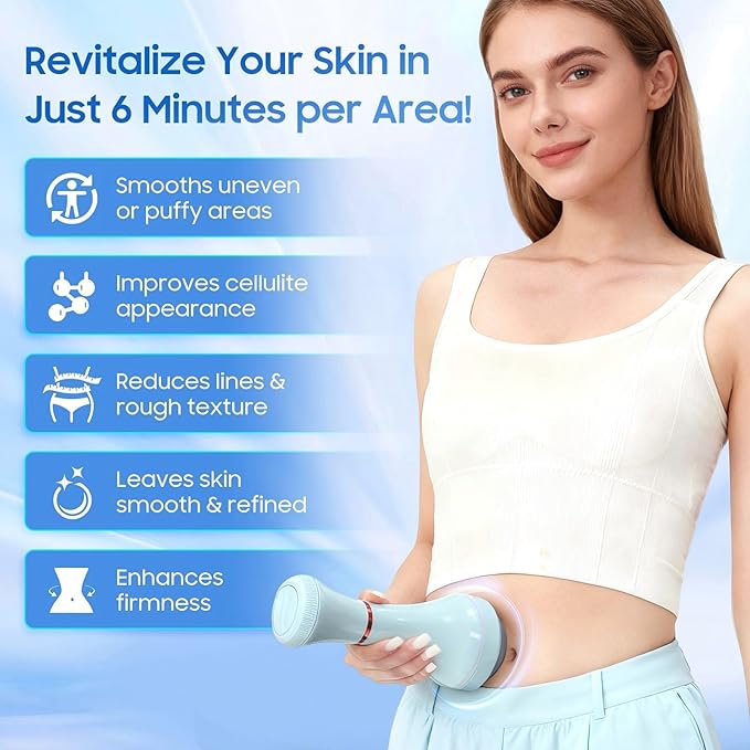 Deep Tissue Massage Gun for Women – 5 Massage Heads, Vibration Therapy for Muscle Recovery & Pain Relief, Cellulite Massager for Legs, Thighs, Abdomen, Neck & Shoulders,
