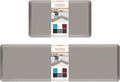 HappyTrends 2 PCS Kitchen Mat Cushioned Anti-Fatigue Floor Mat, Heavy Duty Ergonomic Comfort Foam Standing Mat, Waterproof Non-Slip Kitchen Rugs for Home, Office(20"x30"+20"x60",Khaki)