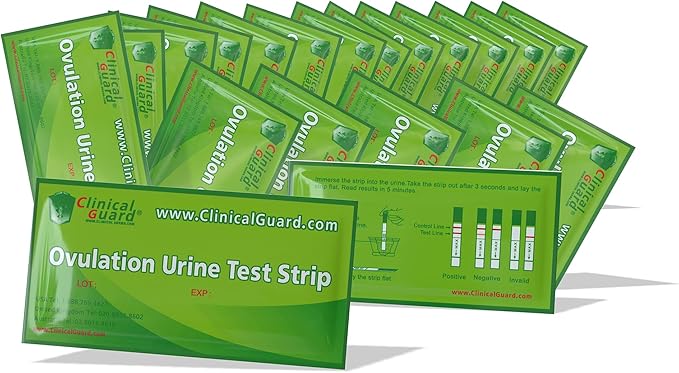 Clinical Guard Ovulation Test Strips Pack of 20 - Accurate Measurement Within 5 min - Ovulation Tests Cost-Effective Fertility Test for Women
