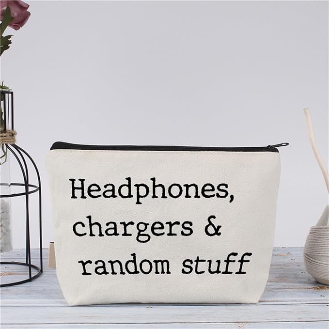 Headphone case, Chargers and cables bag, personalised charger pouch, dad gift for Father's Day, men birthday present, daddy presents (Style F)