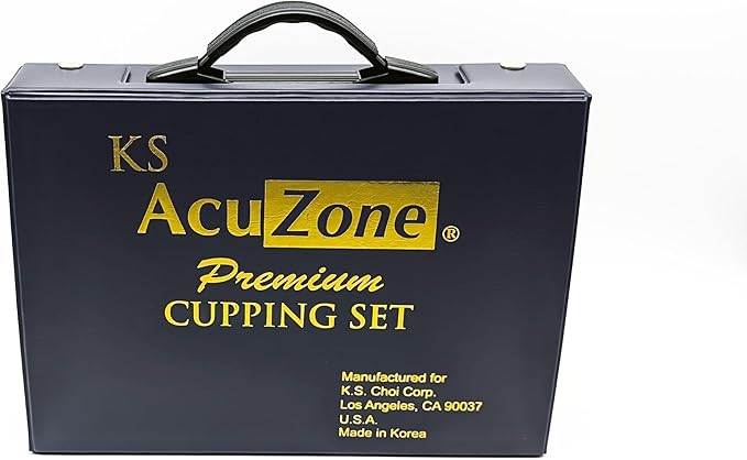 KS AcuZone Premium Plastic Cupping Set Includes 19 Cups with Extension Tube