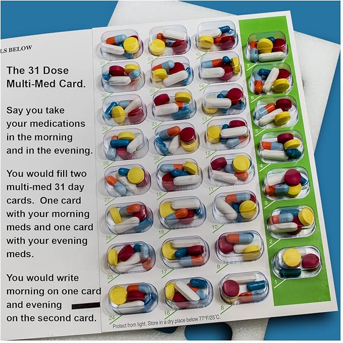 SureMed 31-Day Multi-Med Disposable Blister Card Refill with 26 Cards & 26 Blisters